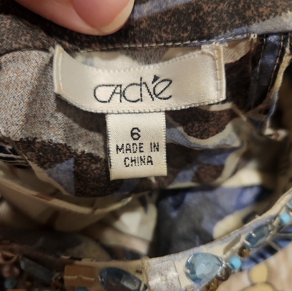 Cache Size 6 Dressy Halter Style Tank Top Blouse - Picture 9 of 13